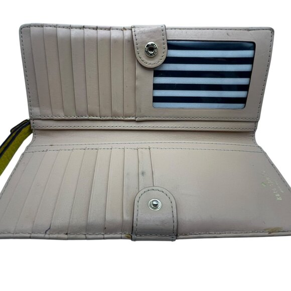 Kate Spade Leather Tan & Yellow Spencer Bifold Wallet - Picture 8 of 12